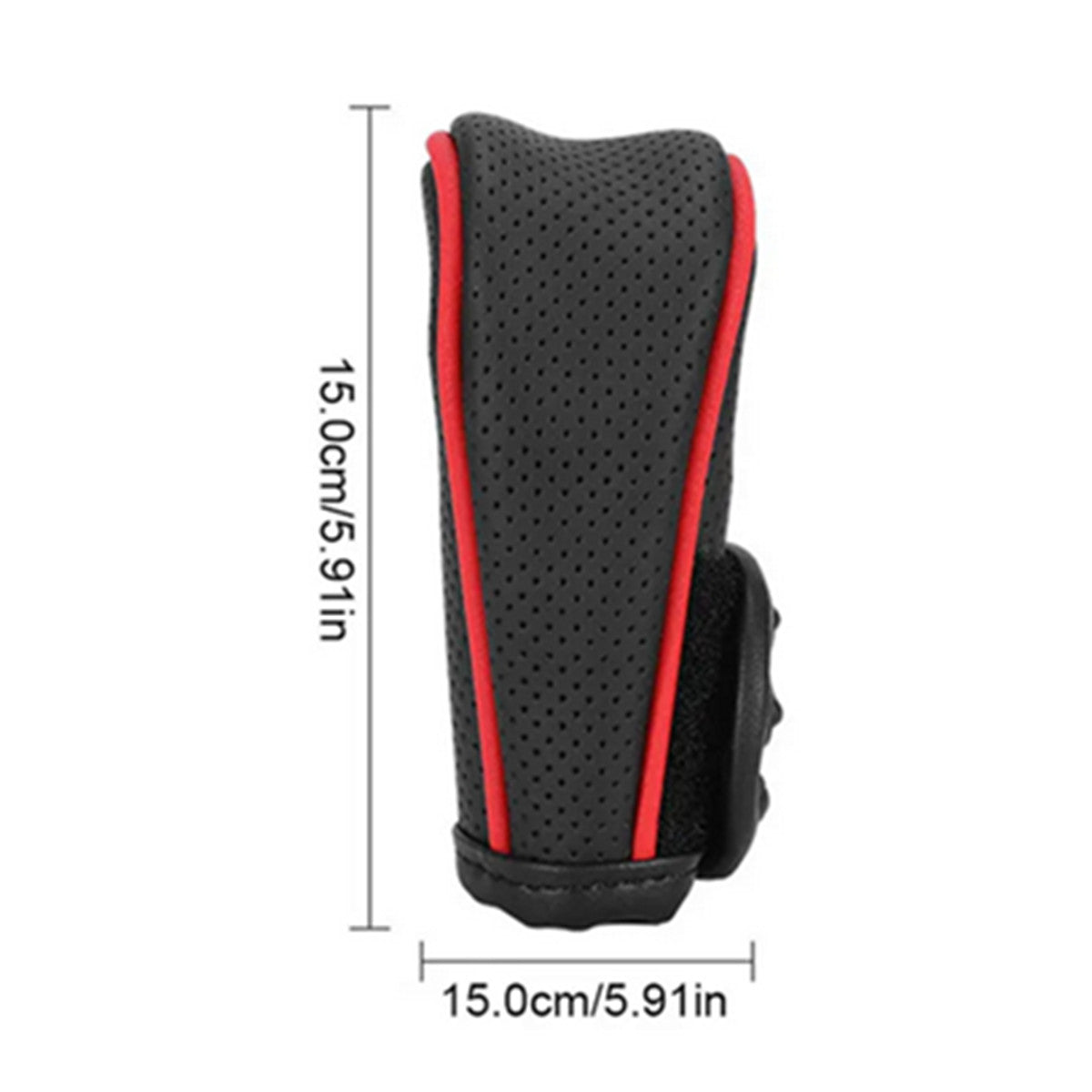 Car Gear Shift Cover Car Gear Shift Knob Cover Shift Protector Black/Red Stiches