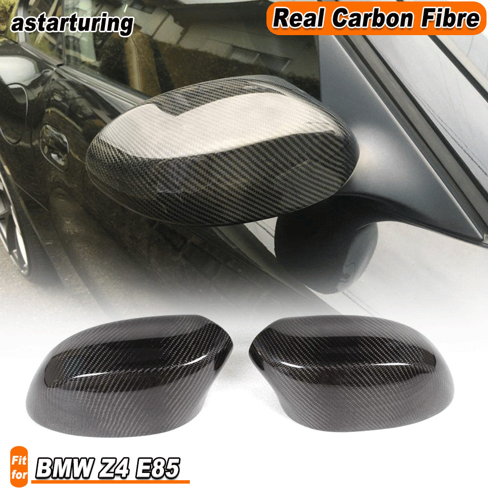 Fit for BMW E85 Z4 2002-2008 REAL Carbon Side Rearview Mirror Covers Caps Add-On