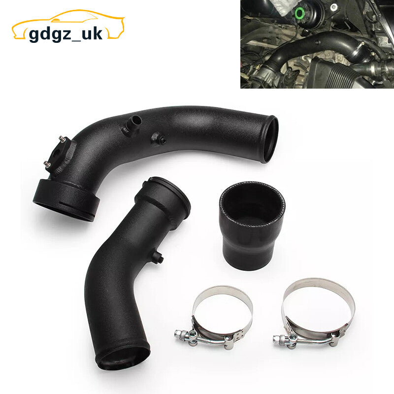 Air Intake Turbo Charge Pipe Black Aluminum for BMW M135i N55 M235i M2 2012-2016