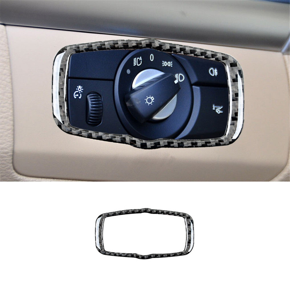 Carbon fiber headlight control panel for BMW X5 E70 X6 E71 2008-13 type B