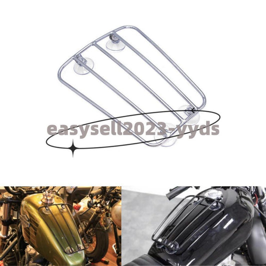 Motorcycle 4 Suction Cup Fuel Gas Tank Sucker Parcel Rack For Cafe Racer Scooter