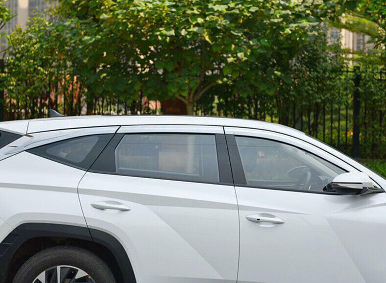 Chrome Door Visor Vent Shade Rain Window Guard 6pcs 2023 for Hyundai for Tucson B n
