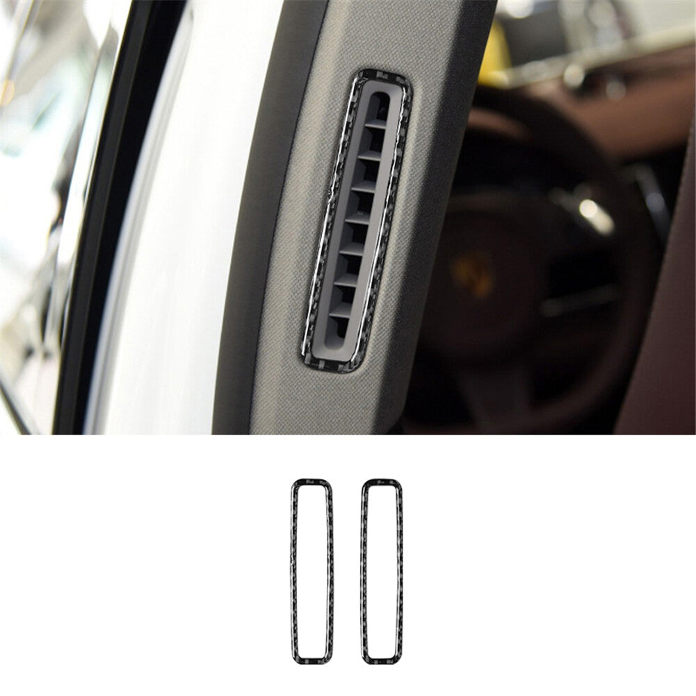 Carbon Fiber Center Storage Box Panel Cover Trim For Explorer 2020-2023 v