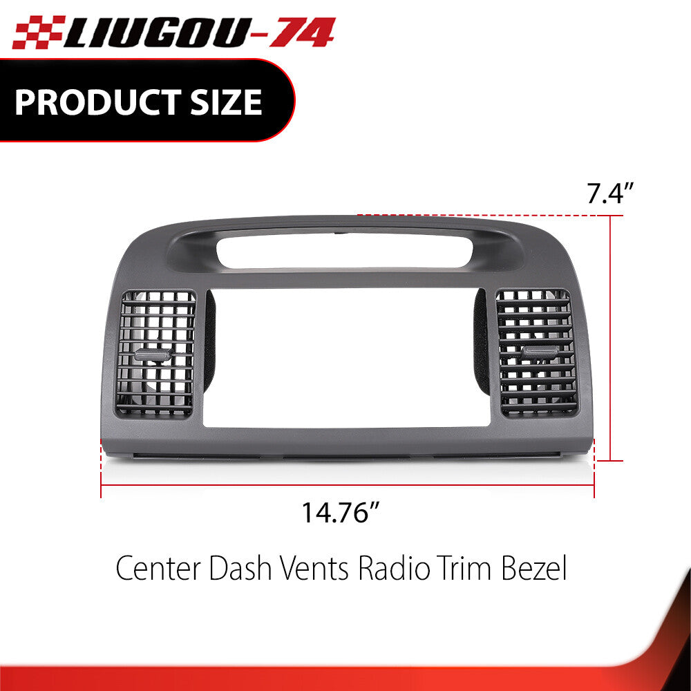 Fits 2002 - 2006 for Camry Dashboard Air Conditioning Vents Radio Stereo Trim Bezel Center - v