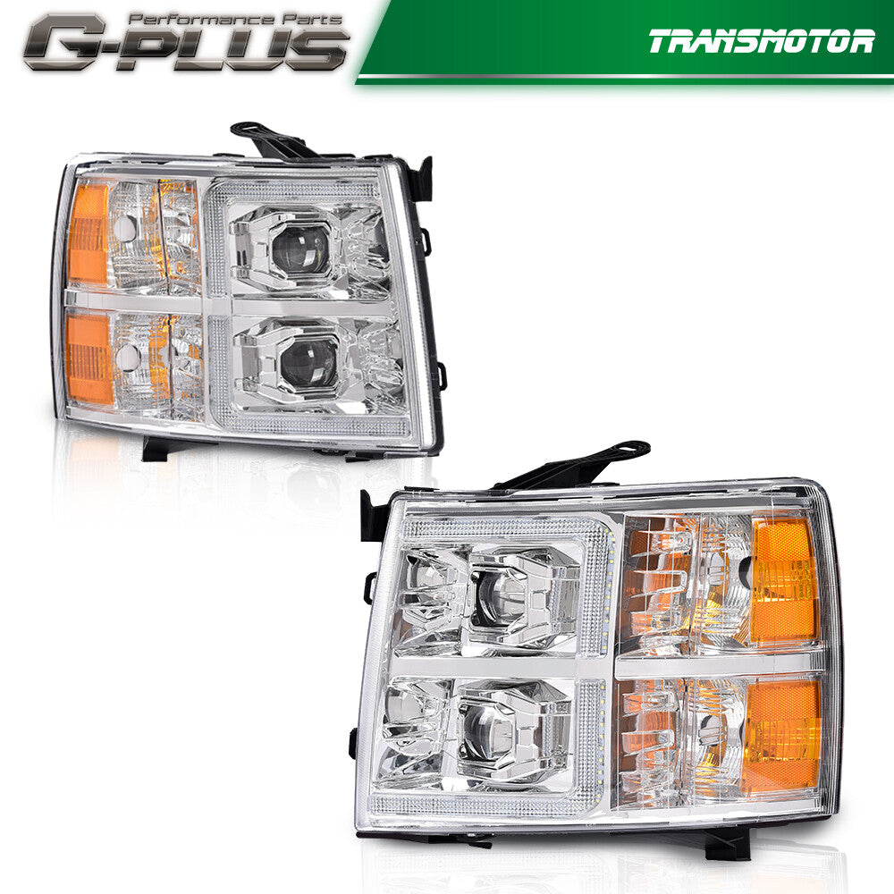 Select 07 - 2013 Red Purple Red Flag LED DRL Bronze Light