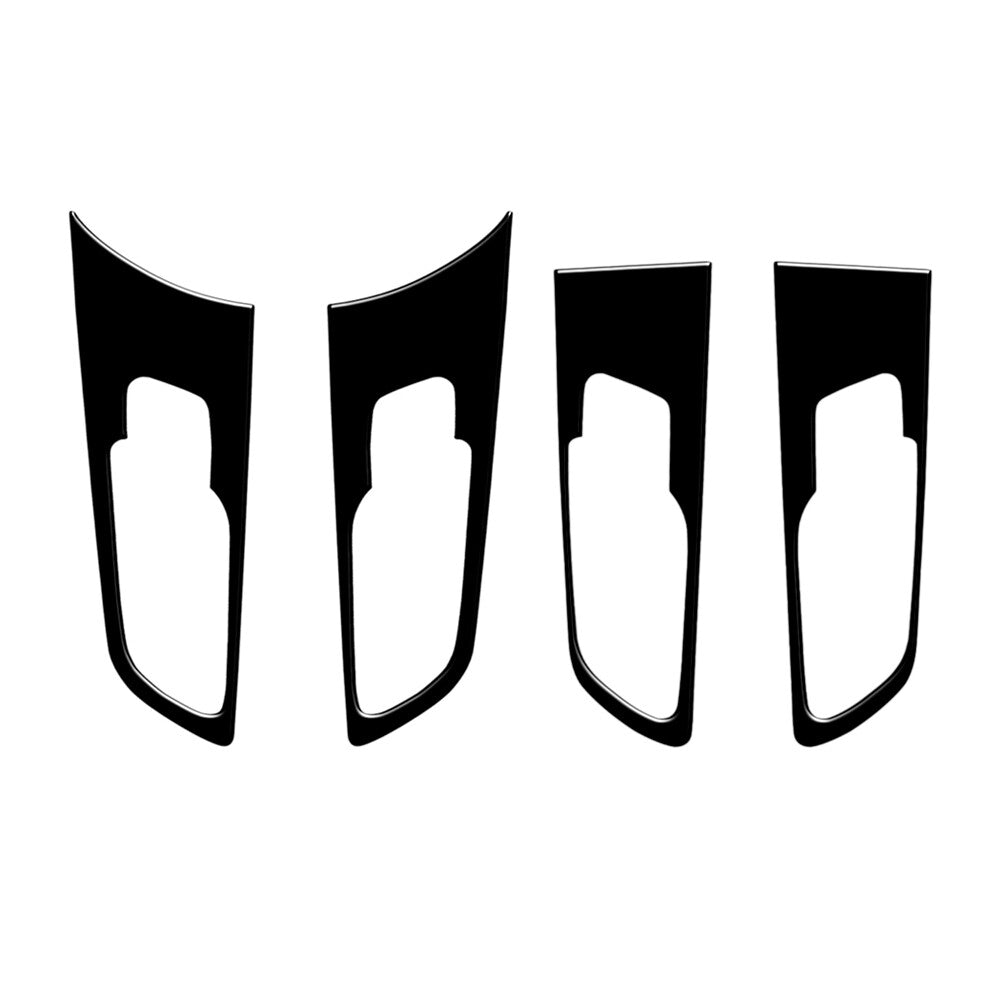 4Pcs Glossy Black Door Handle Frame Cover Trim for Ford Ranger 2019-2022