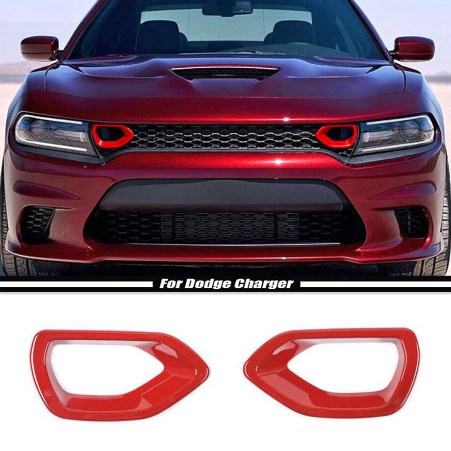Car Front Bumper Grille Cover Trim for Dodge Charger 2015 - 2023 Accessories Red v