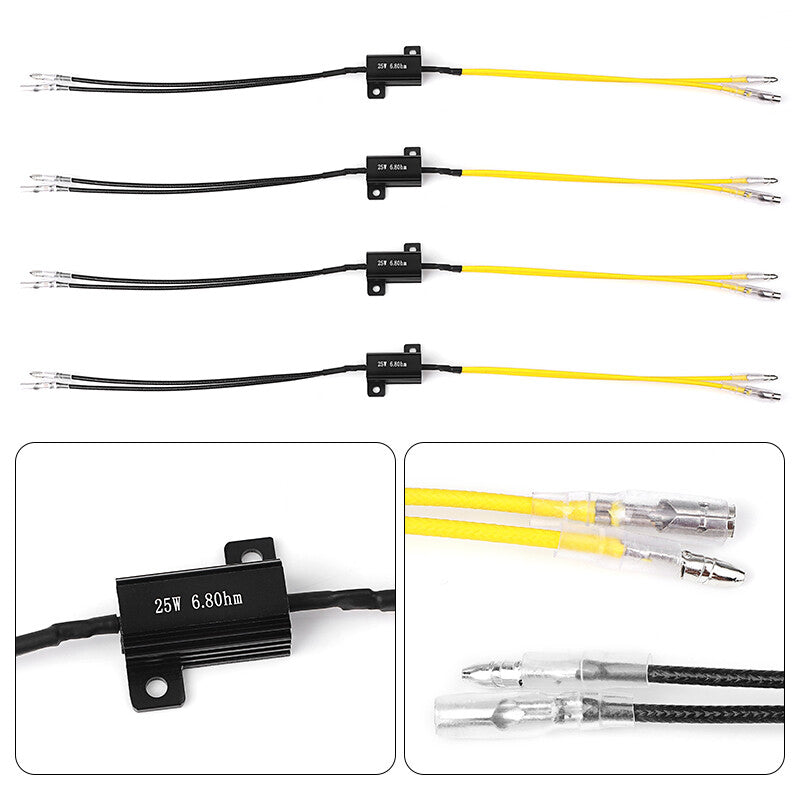 4x Motorcycle Turn Signal Indicator LED Load Resistor Flash Blinker Universal