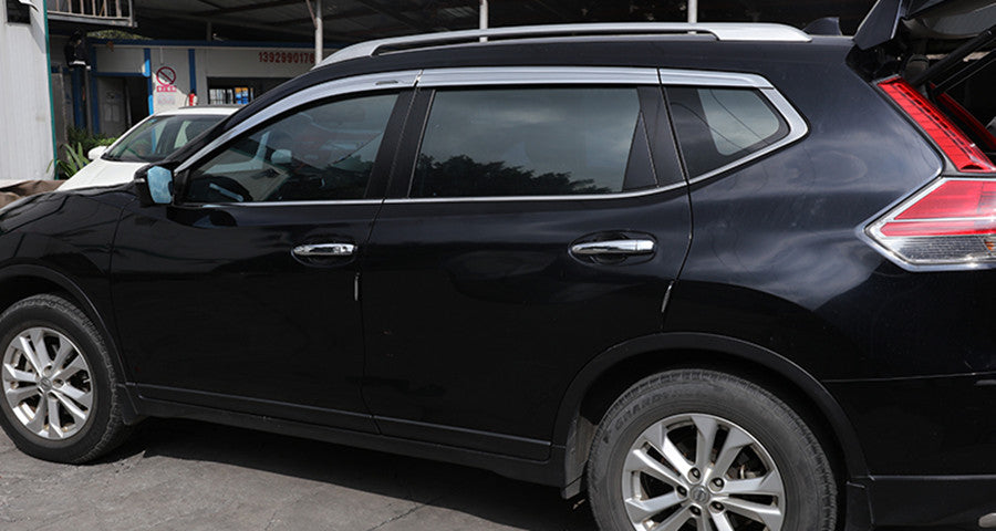 for Nissan Rogue 2014-2020 Chrome Window Visor Vent Sun Shade Rain Guard Shield