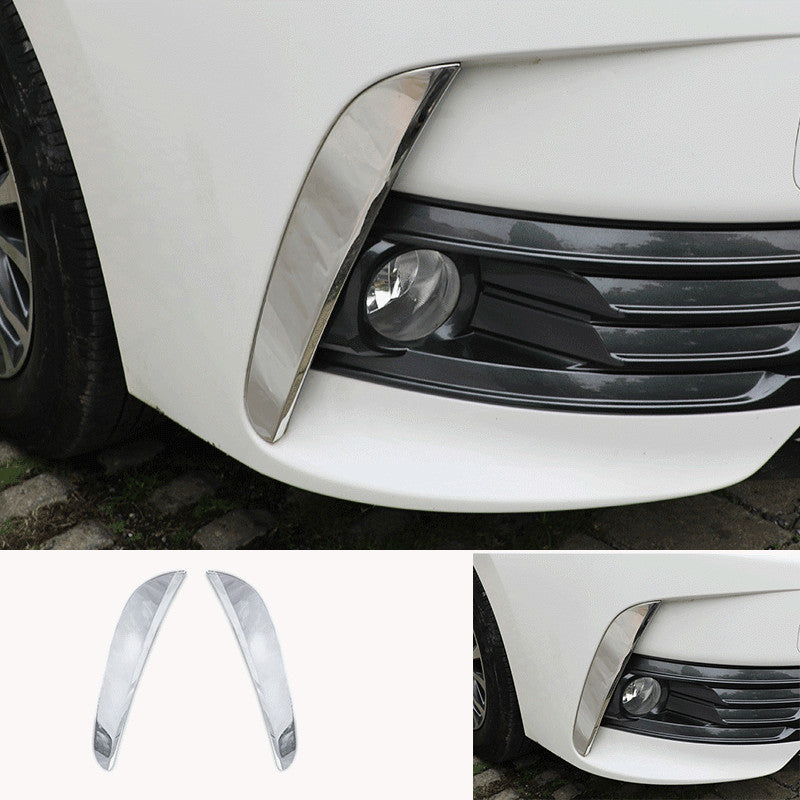 for Toyota for Corolla 2017-2018 Stainless Front Fog Lamps Side Moulding Strip Trim