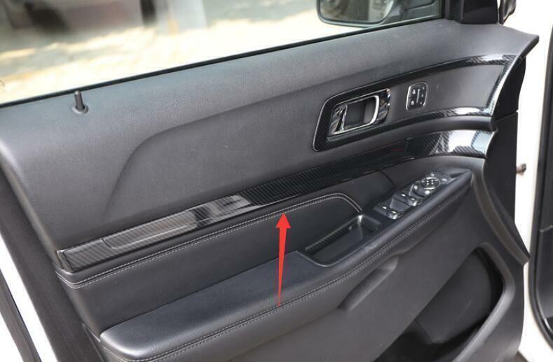 Inner Door Panel Cover Trim 4PCS Fit for Ford Explorer 2011-2019 Carbon Fiber