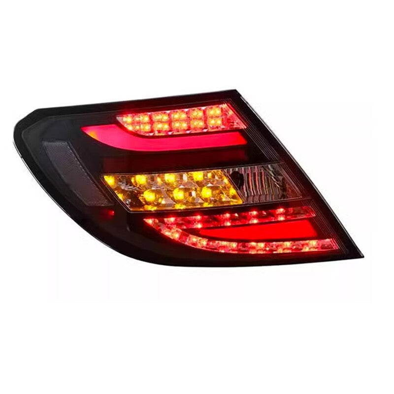 Pair for Mercedes W204 C-Class 2011-14 Led Perform Tail Lights Lamp Black