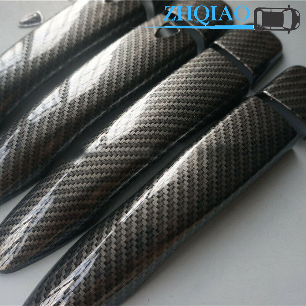 New Carbon Fiber Print Door Handle Cover Trim Fits for Nissan Qashqai Rogue Sport