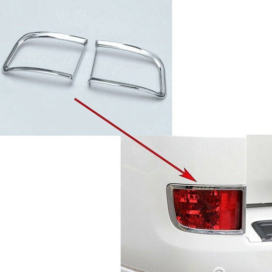 for Toyota LandCruiser Prado LC200 2016-2019 Chrome Rear Fog Light Frame Trim 2X