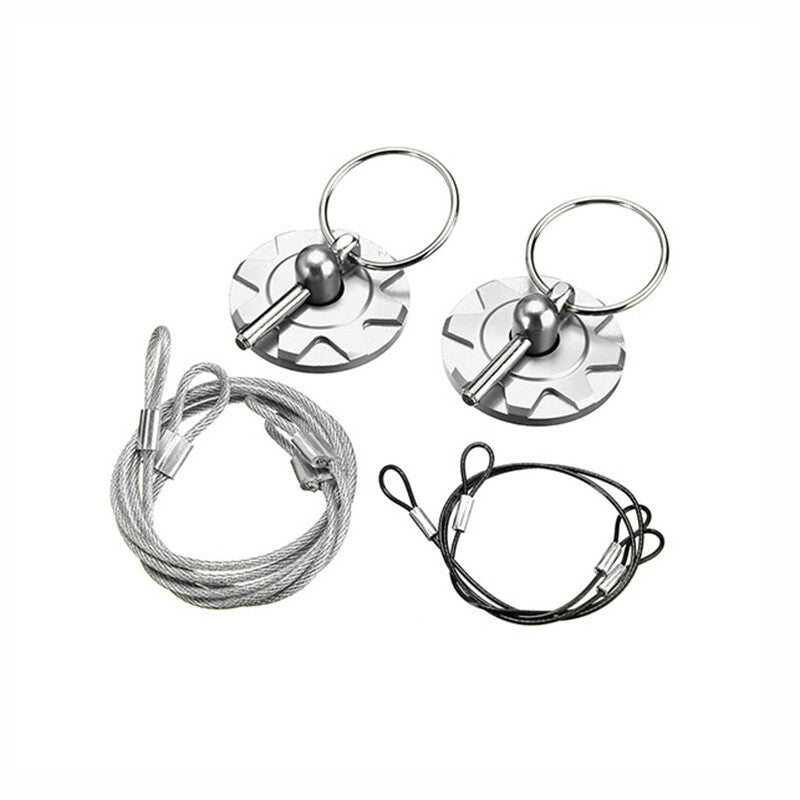 Car Bonnet Hood Pin Lock Latch Appearance KitSilver Universal CNC Aluminum