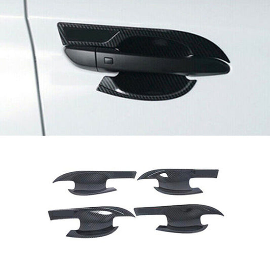 for Hyundai Kona 2018-2022 Carbon Fiber Car Side Door Bowl Molding Cover Trim 4x