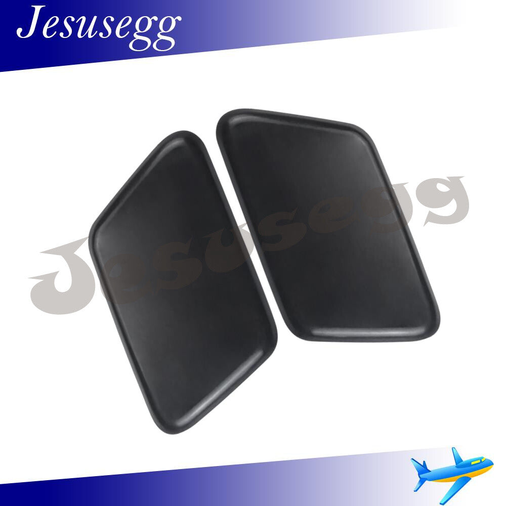 2x Left+Right Side Front Headlight Washer Cover Black Fits for Volvo S60 2008-2009 Q
