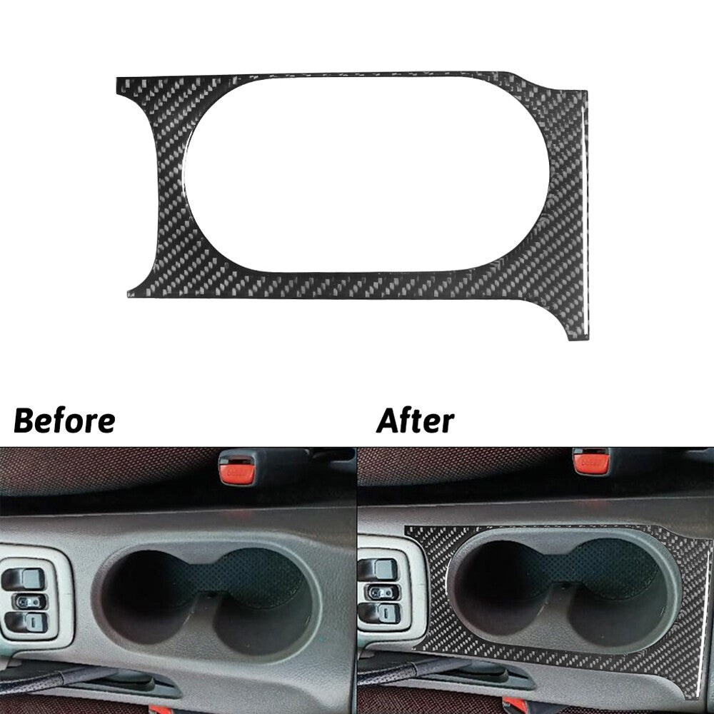 Carbon Fiber Console Water Cup Holder Frame Cover for Toyota Celica 2001-2005