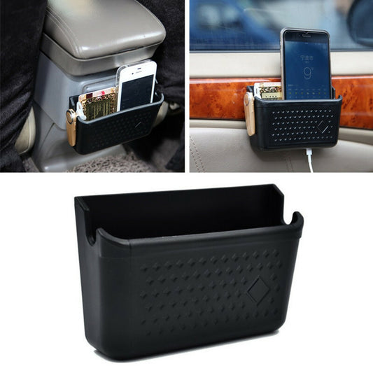 1P Universal Car Phone Holder Black Box Holder Pocket Organizer for Seat Bag Storage