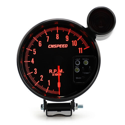 5-inch JDM Sport Black 11K PRM Tachometer Black Face 7-Color Specification + Shift Lamp