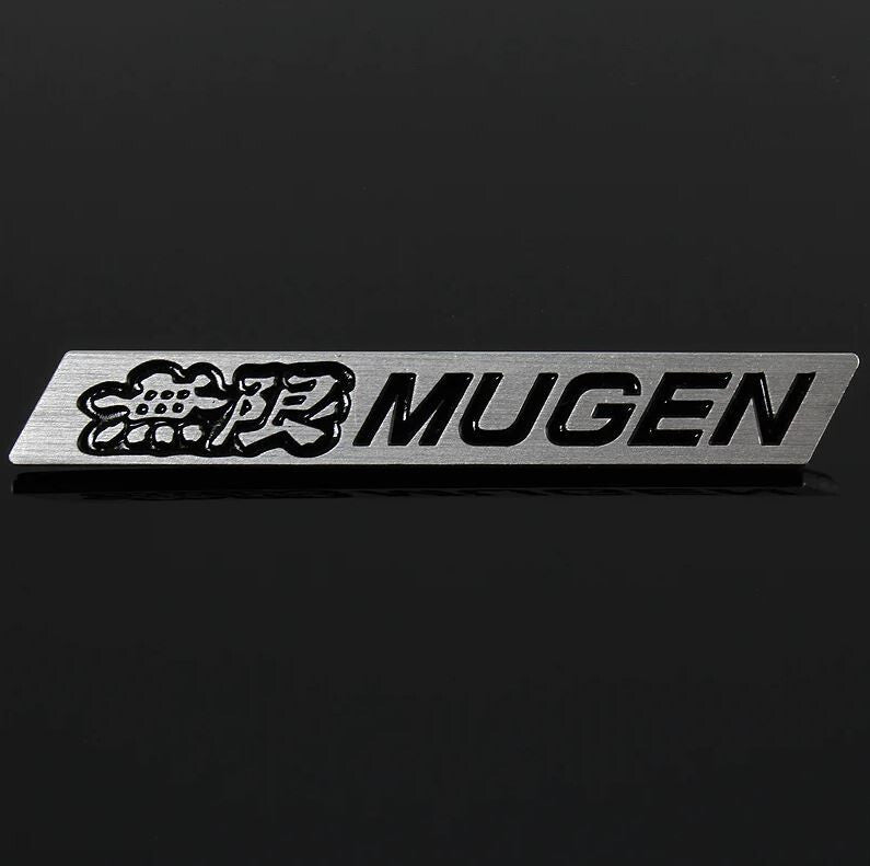 Mugen car rear sticker boot trunk badge for Mazda for Infiniti silver 15 cm