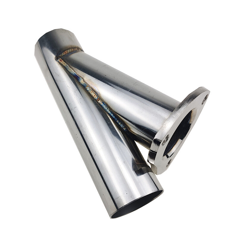 3-inch stainless steel electric exhaust Y-pipe with seal and flange gasket