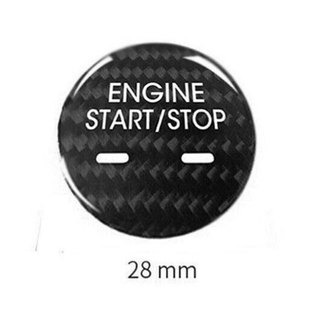 1pc Carbon Fiber Engine Push Start Stop Button Cover for Cadillac CT6,XT5,SRX. n