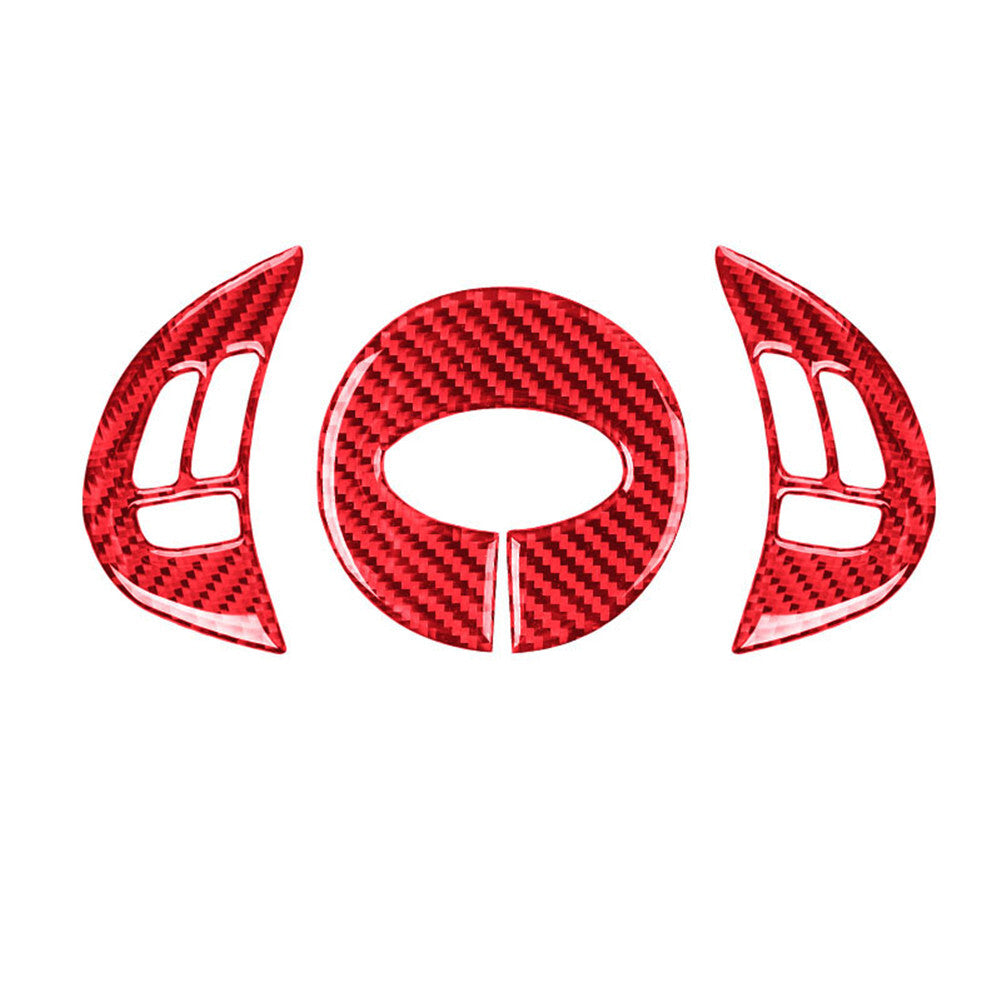 Red Carbon Fiber Central Air Vent Outlet Trim Cover for Subaru Forester 2005-08 v