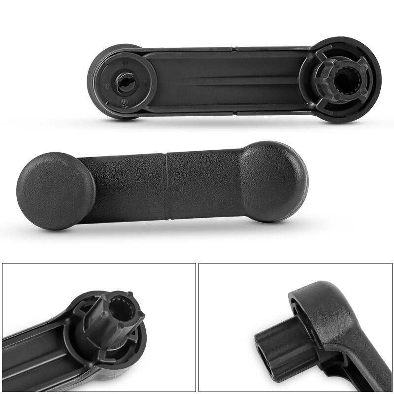 2PC Inside Manual Window Crank Handles Black for 1993-2014 for Ford RANGER F150 F350