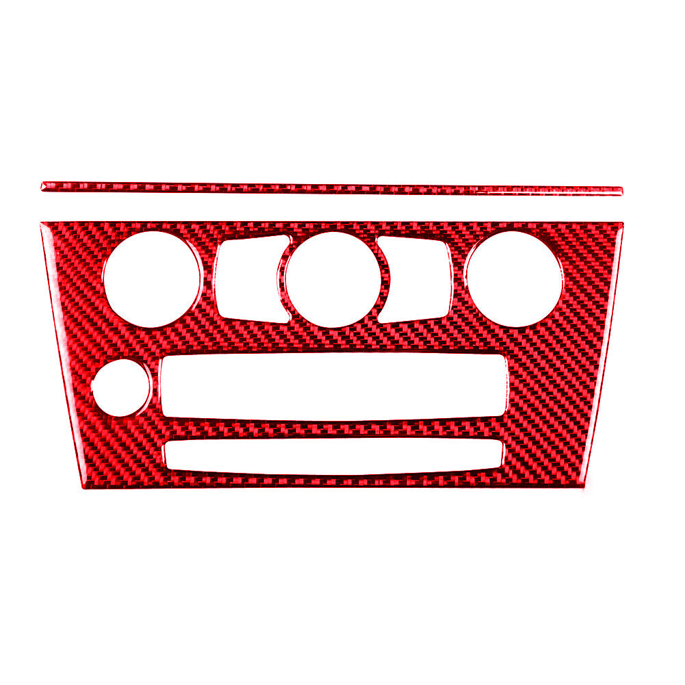 Red Carbon Fiber Rear Cup Holder Cover Trim For Land for Range Rover Sport 2014-2017 v