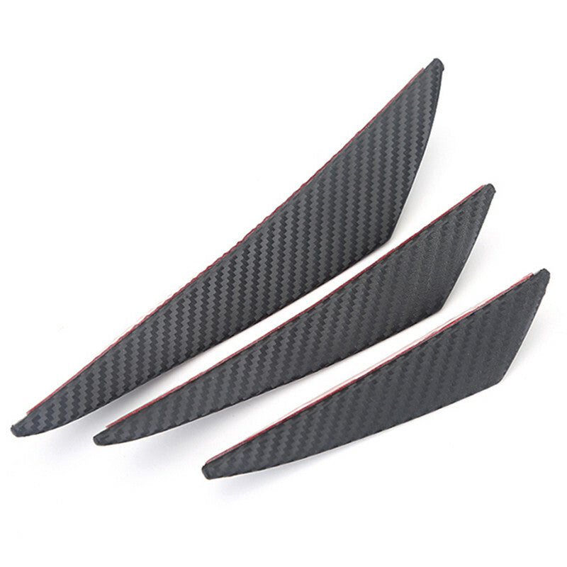Car Bumper Lip Diffuser Splitter Fin Spoiler Canards Valence Chin Carbon Fiber