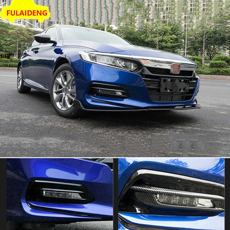 for Honda Accord 2018-2021 Carbon Fiber Front Bumper Fog Light Lamp Cover trim
