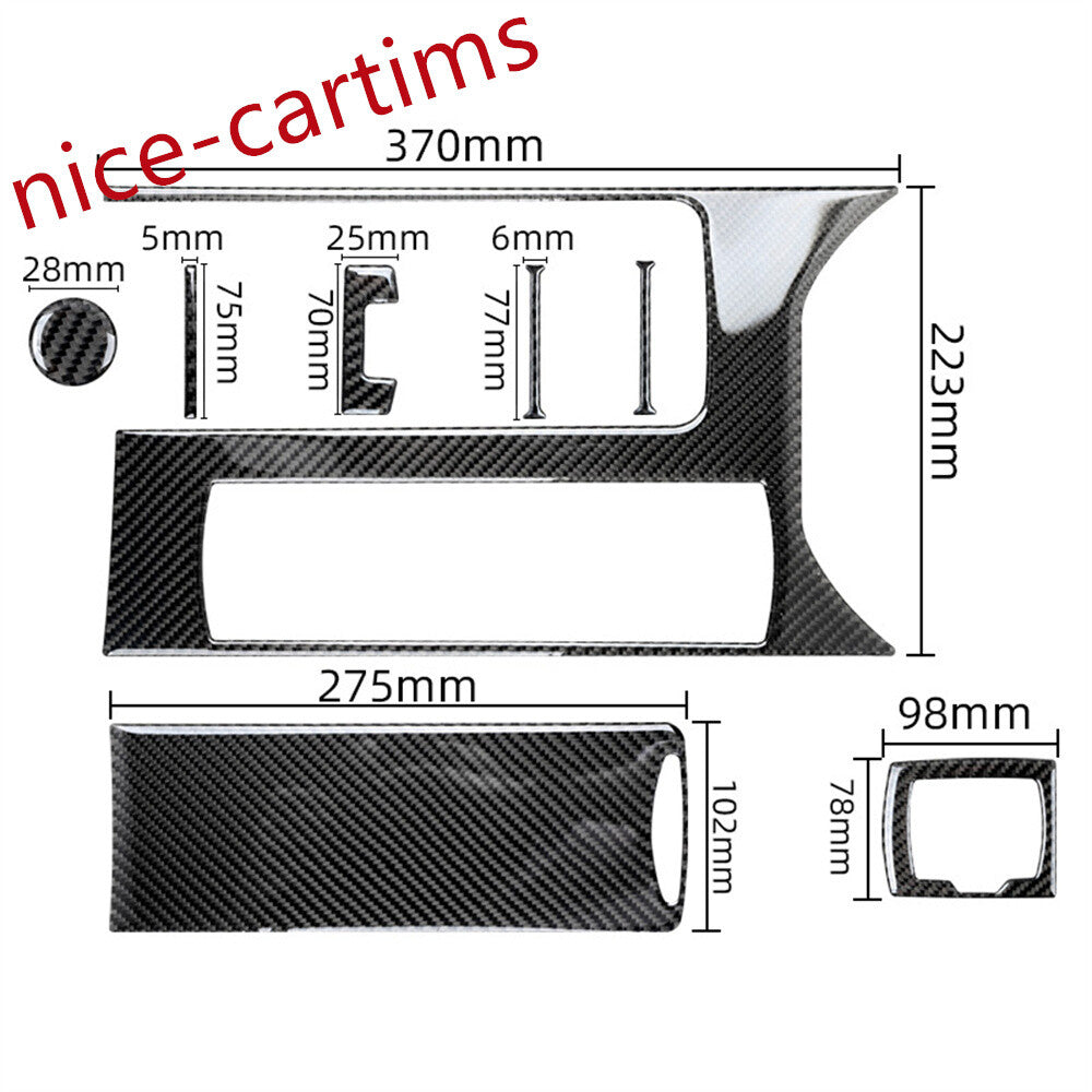 8¡ÁCarbon Fiber Console Gear Shift Panel Cover For LR for Range Rover Sport 2014-2017