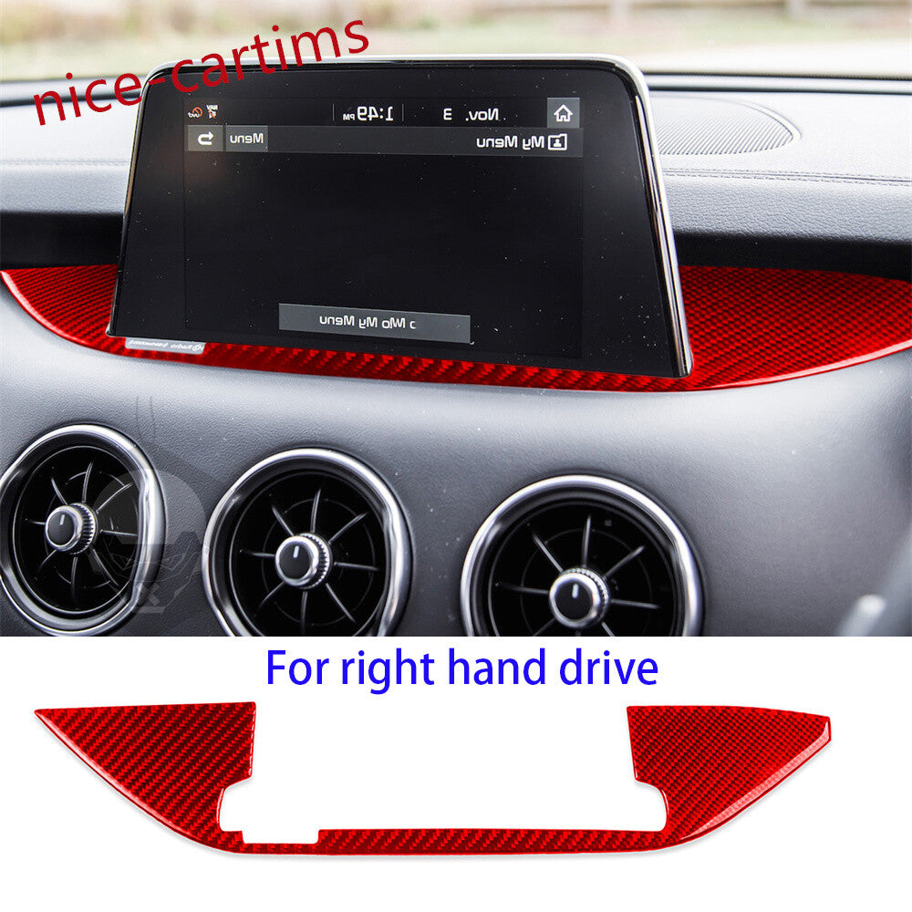 for Kia Stinger 2019-23 RHD 8 inch Navigation LCD Display Screen Trim Red Carbon