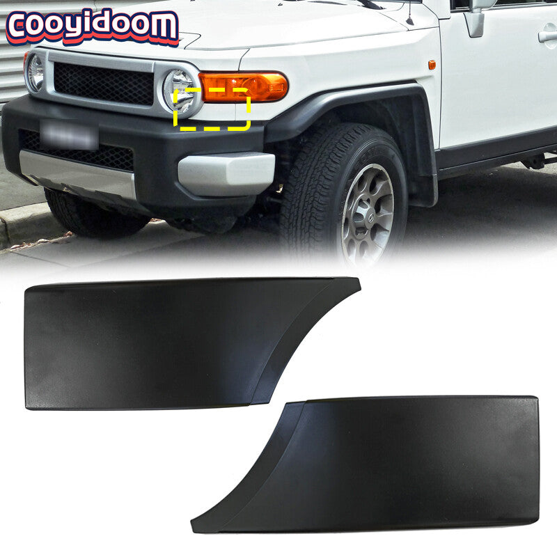 Front bumper filler trim and under-headlight trim (2x) for Toyota FJ Cruiser 2007-14