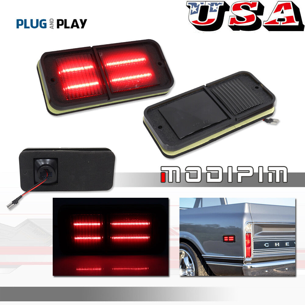 New smoked red rear luxury side marker light set with decoration suitable for 68-72 C10- v