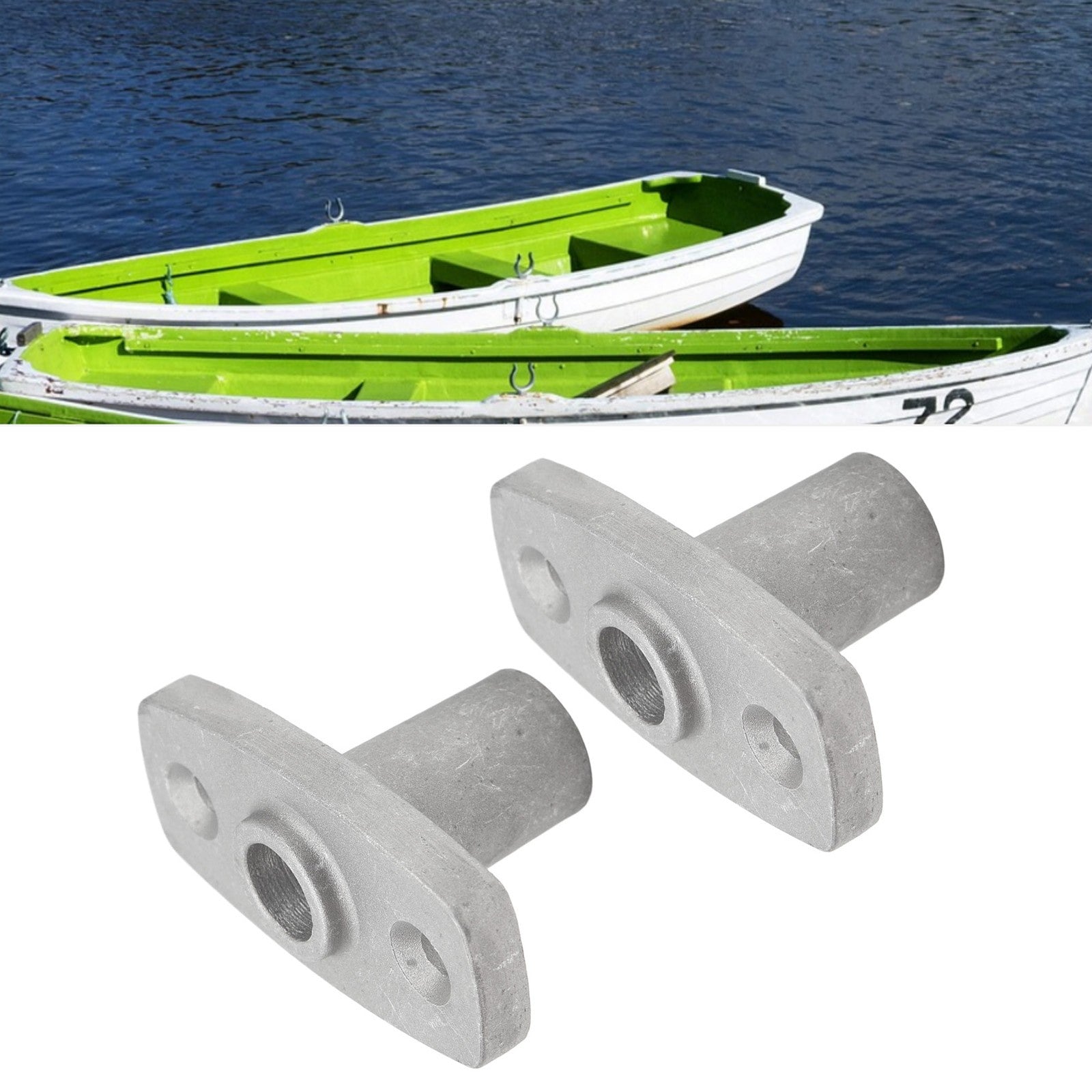2Pcs Top Mount Rowlock Socket 1/2 Inch Rugged Reliable Oar Lock Socket Holder Q