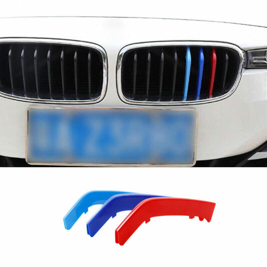 for BMW 3-Series F30 2014-2018 ABS Front Bumper Mesh Grill Grille Strip Trim 3P