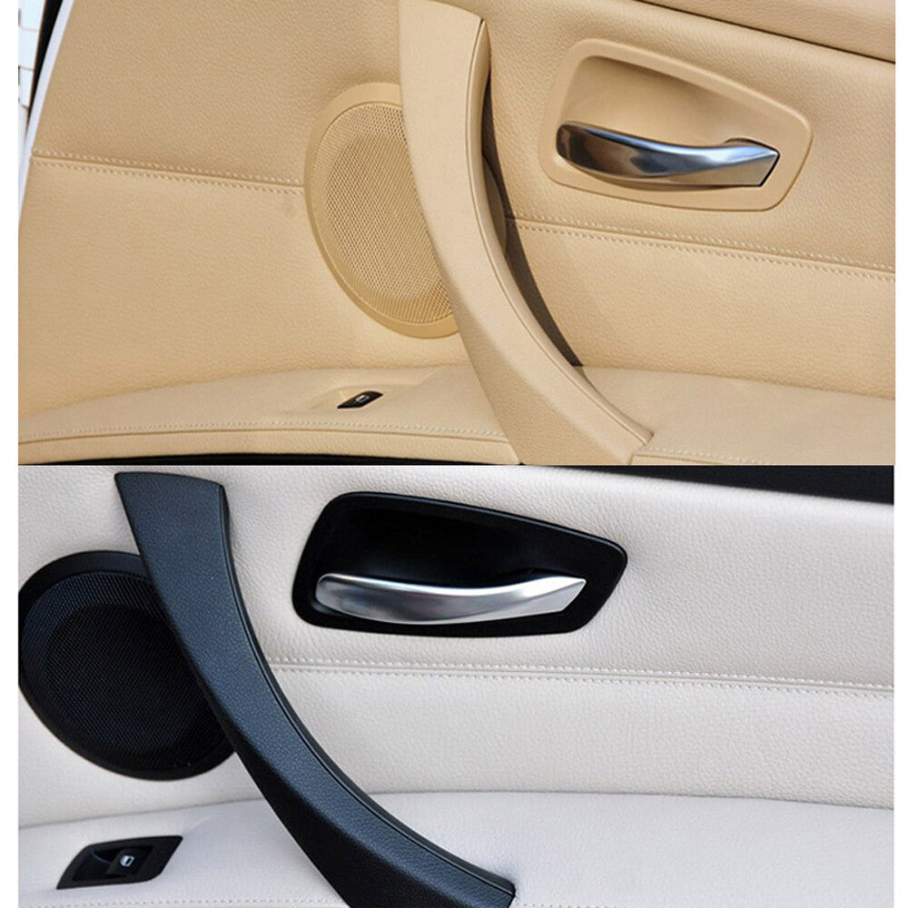 Inner door + outer door panel handle pull edge cover, beige on the right side, suitable for BMW E90 328i