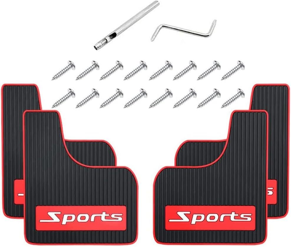 4PCS Car Mud Flaps Splash Guards Universal Auto PVC Mudguard Front  Rear Fender