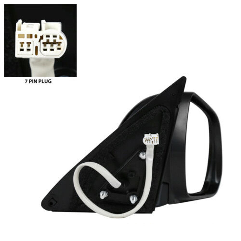 Side mirror for passenger right, suitable for Highlander 08-13, heated, black, 7-pin. n