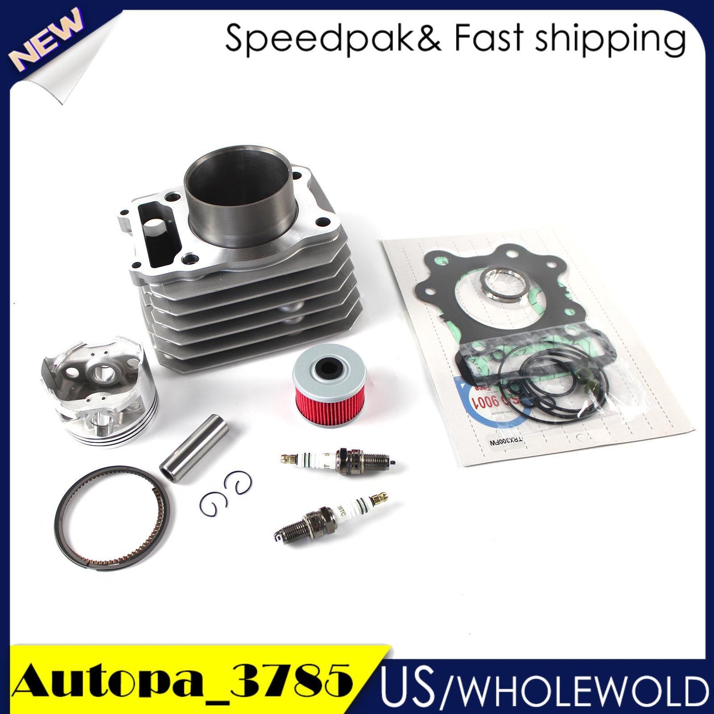 Cylinder Top End Rebuild Kit for Honda ATV TRX300 FOURTRAX 300 4x4 2x4 1988~2000