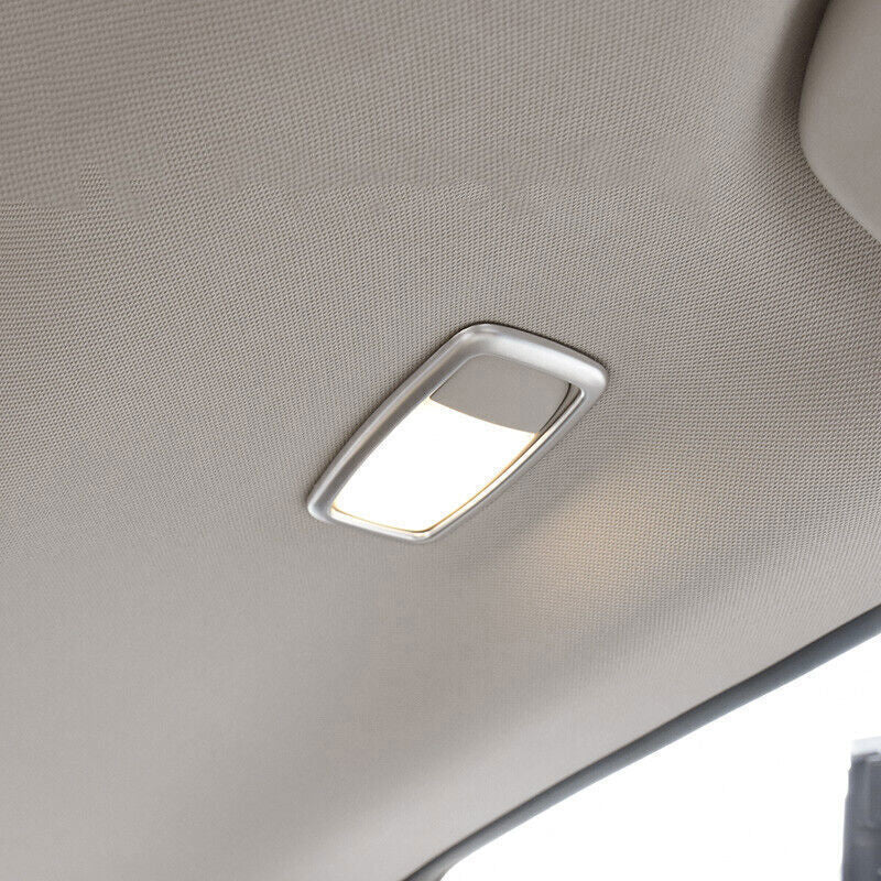 Rear Reading Lamp Frame Cover Trim Fit for Nissan Murano 2015-2021 Silver Steel