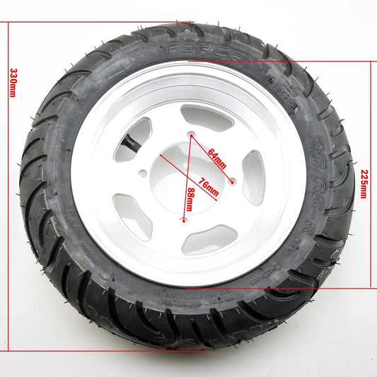 90/65-8 Tire Vacuum Rim Wheel Electric Scooter Pocket Bike for Mini Monkey Z50 Z50R