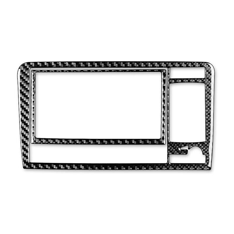 Real Carbon Fiber Car Navigation Panel Cover Trim for Audi A3 S3 2006-2007 2PCS