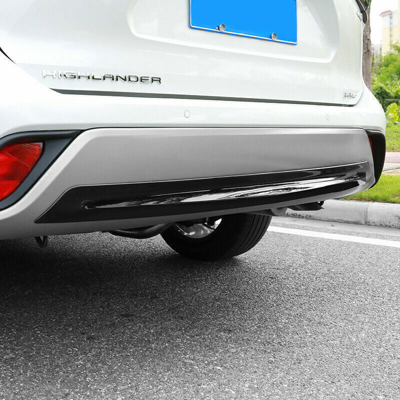 for Toyota Highlander 2020-2022 Glossy Black Rear Bumper Cover Decor Guard Trim