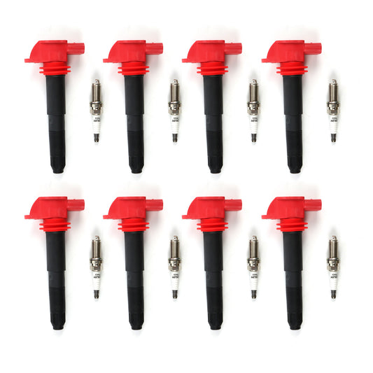 Set of 8 Ignition Coil Pack  Spark Plugs for Porsche 2008-2018 for Cayenne 4.8L