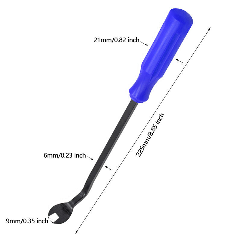 Car Door Panel Remover Body Retainer Clip Trim Upholstery Pry Hand Tool Blue Q