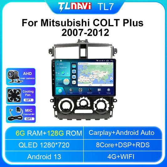 for Mitsubishi Colt 2007-2012 Android Car Radio CarPlay Auto Screen GPS Screen