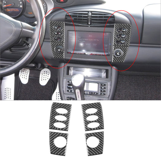 Suitable for A B C W204 W212 GLA carbon fiber steering wheel frame cover decoration- v